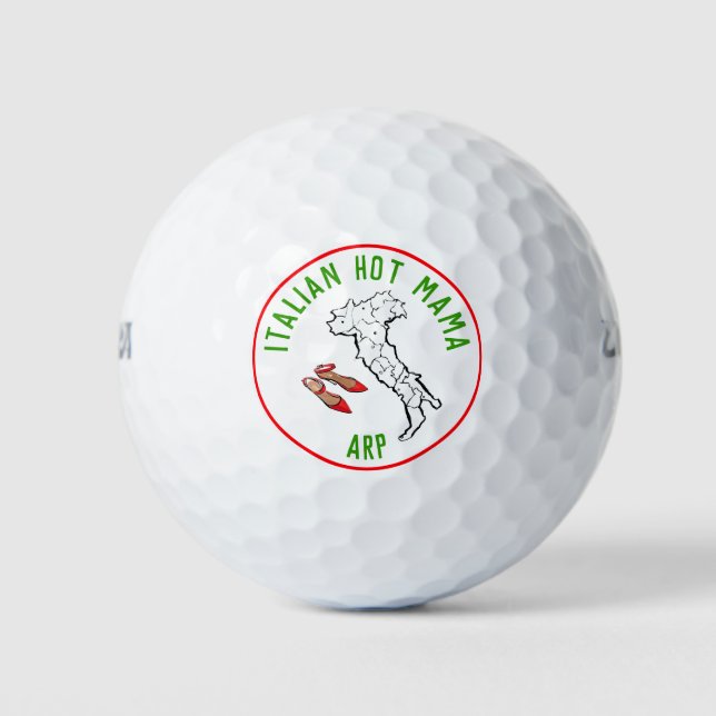 *~* Italian Hot MAMA Italia Italy Map Golf Balls (Front)