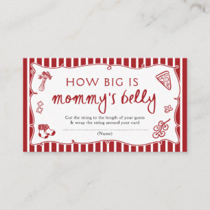 Italian How Big is Mummy's Belly Baby Shower Game Enclosure Card