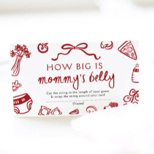 Italian How Big is Mummy's Belly Baby Shower Game Enclosure Card