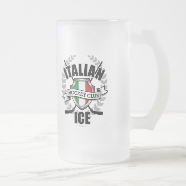 Italian Ice Frosted Glass Beer Mug (Right)