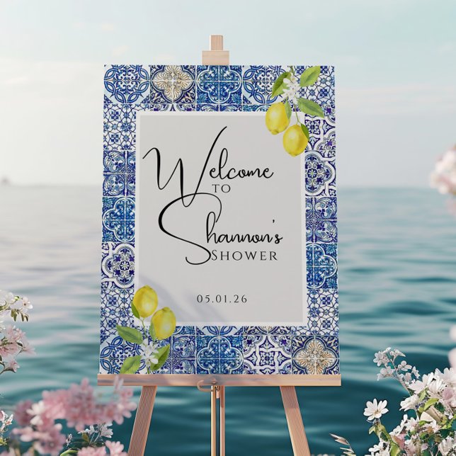 Italian-Inspired Welcome Sign | Elegant Shower (Creator Uploaded)