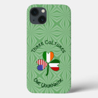 Italian Irish American Shamrock Flag Personalised 