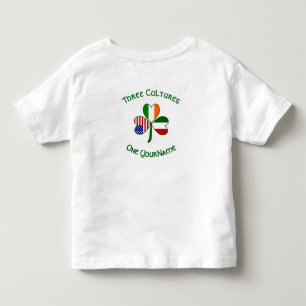 Italian Irish American Shamrock Flag Personalised  Toddler T-Shirt