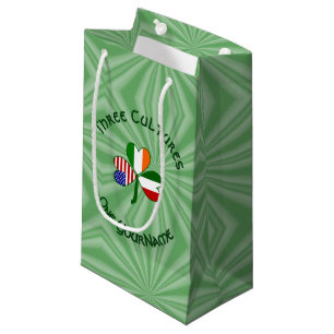 Italian Irish American Shamrock Personalised Small Gift Bag