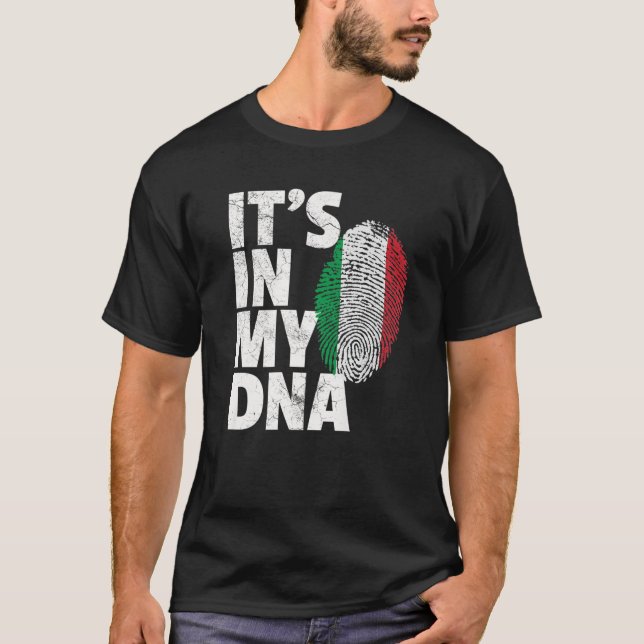 Italian Italy Flag IT's IN MY DNA Christmas Gift C T-Shirt (Front)