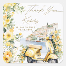 Italian Italy Positano Amalfi Vespa Bridal Shower
