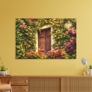 Italian Ivy Window Canvas Print
