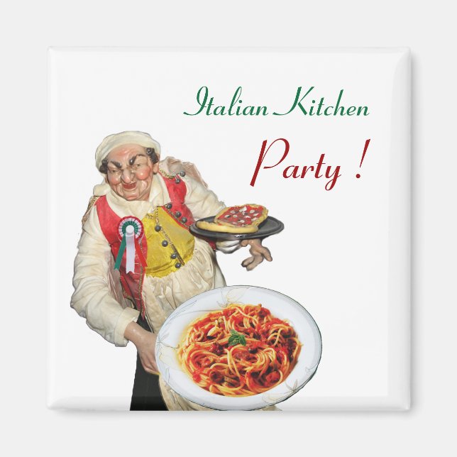 ITALIAN KITCHEN ,cream Magnet (Front)