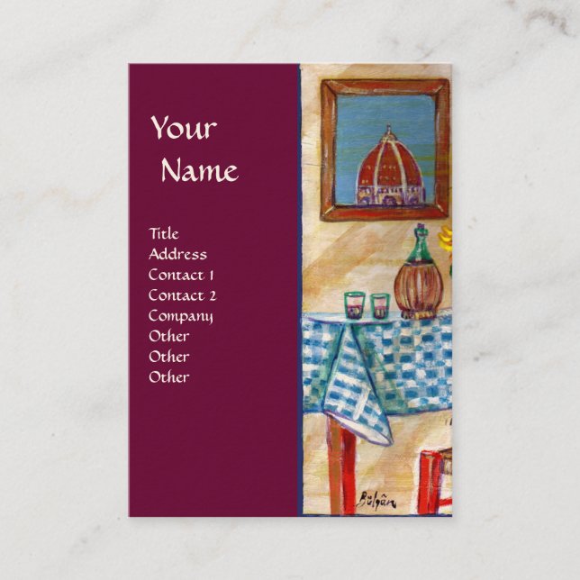 ITALIAN KITCHEN IN FLORENCE BUSINESS CARD (Front)