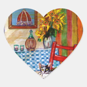 ITALIAN KITCHEN IN FLORENCE heart Sticker