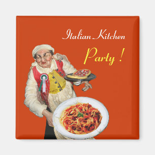 ITALIAN KITCHEN ,orange Magnet