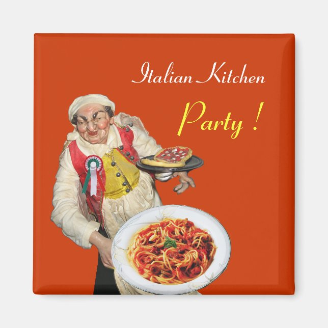 ITALIAN KITCHEN ,orange Magnet (Front)