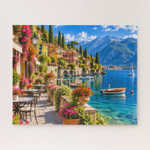 Italian Lakeside Village Jigsaw Puzzle