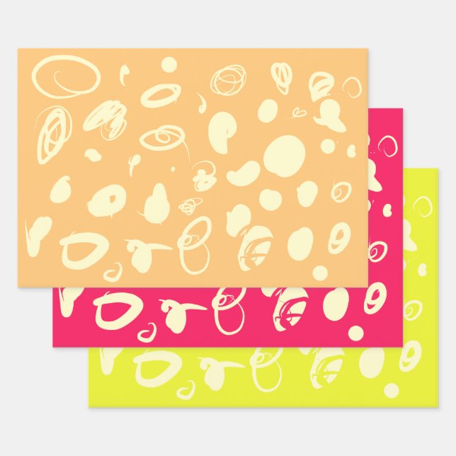 Italian landscape colours wrapping paper sheets (Set)