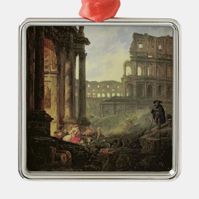 Italian landscape metal tree decoration (Front)