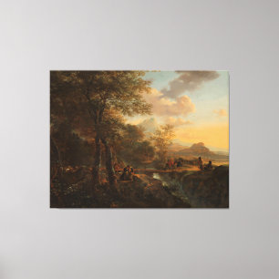 Italian Landscape with a Draughtsman, Jan Both, c. Canvas Print