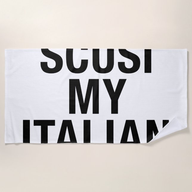 ITALIAN Language Beach Towel (Front)