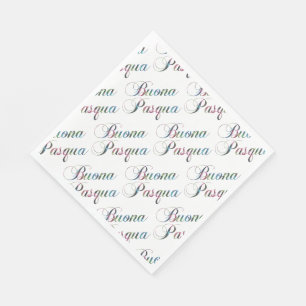 Italian Language Happy Easter Buona Pasqua Napkins
