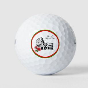 *~* Italian Language Italia Italy Colosseum Roses Golf Balls