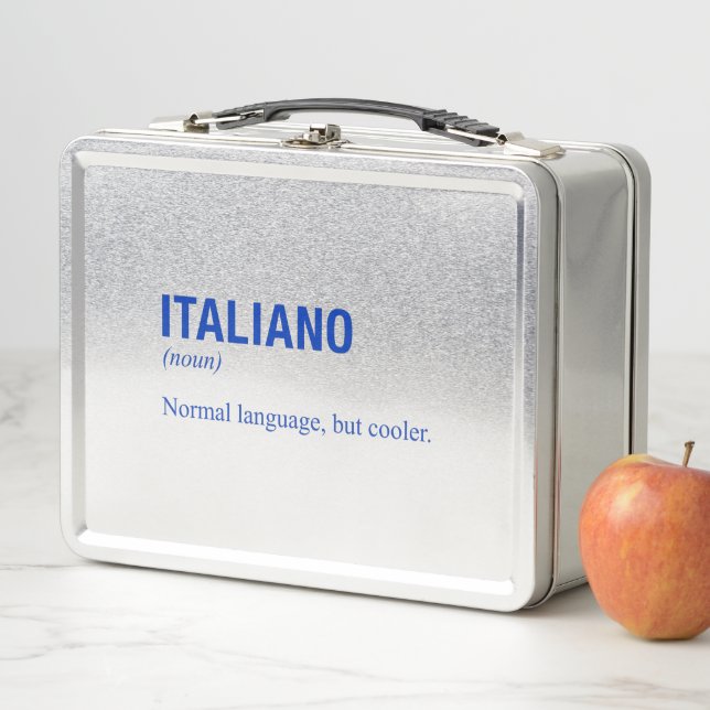 ITALIAN Language Metal Lunch Box (In Situ)
