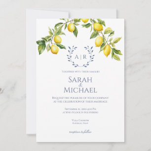 Italian Lemon Amalfi Coast Wedding Invitation