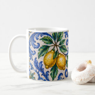 Italian Lemon Azulejo Tile Coffee Mug