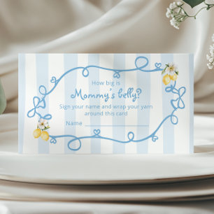 Italian Lemon Blue Bows How big is Mummy’s belly Enclosure Card