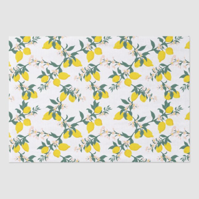 Italian Lemon Branch Decoupage Fruit Tissue Paper (Front)