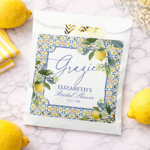 Italian lemon bridal shower favour bags