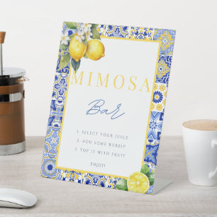 Italian Lemon Bridal Shower Mimosa Bar Sign Poster