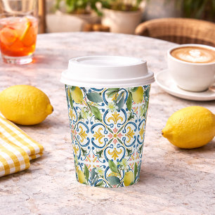 Italian lemon bridal shower  paper cups