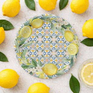 Italian Lemon Bridal Shower  Paper Plate