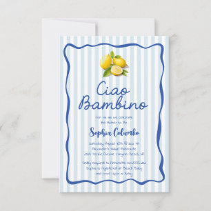 Italian Lemon Cio Baby Shower Invitation