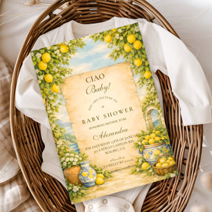 Italian Lemon Garden Baby Shower Invitation