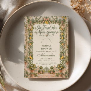 Italian Lemon Garden Bridal Shower Invitation