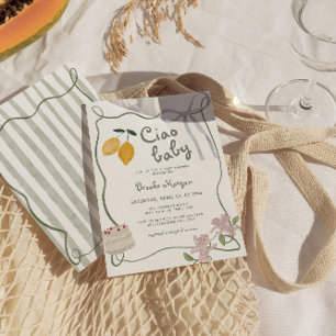 Italian Lemon Gender Neutral Baby Shower Invitation