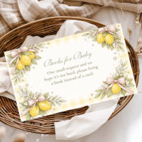 Italian Lemon Gingham Baby Shower Books for Baby