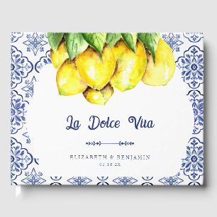 Italian Lemon La Dolce Vita Wedding Mediterranean Guest Book
