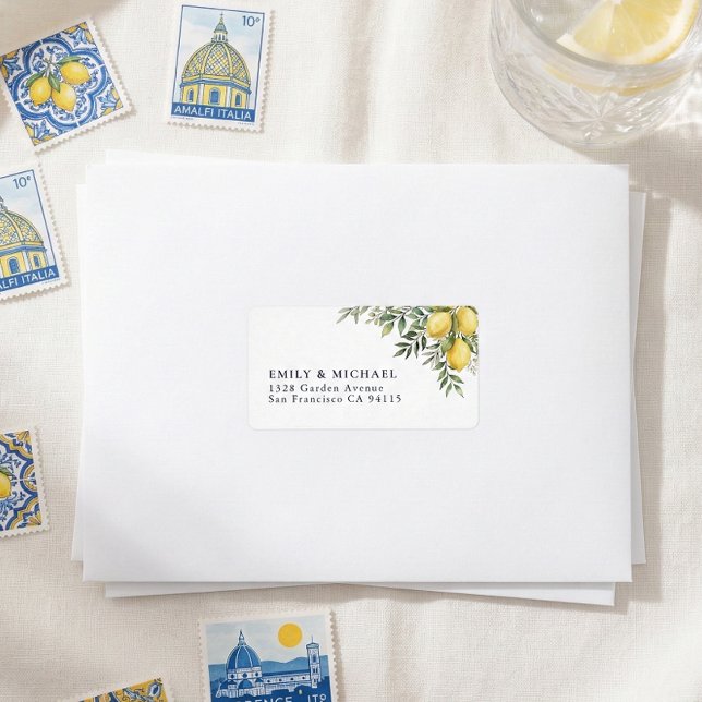 Italian Lemon Return Address Label (Creator Uploaded)