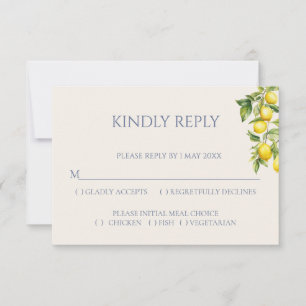 Italian Lemon RSVP card