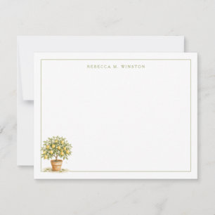 Italian Lemon Tree Personalised Stationery Card