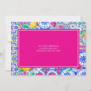 Italian Lemon Watercolor Flat Thank You Card