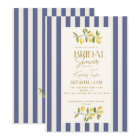 Italian Lemons Blue Striped Bridal Shower