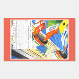 Italian Line ~ Under This Flag Rectangular Sticker