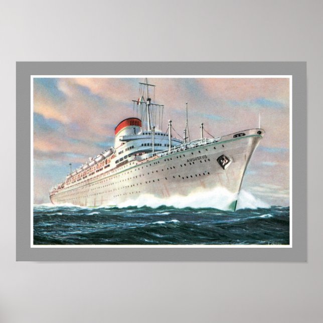 Italian Line's Augustus Poster (Front)