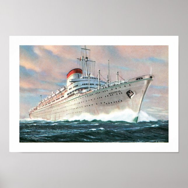 Italian Line's Augustus Poster (Front)