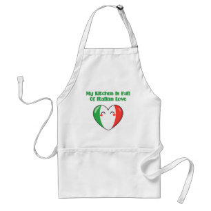 Italian Love Fills My Kitchen Cooking Decor Standard Apron