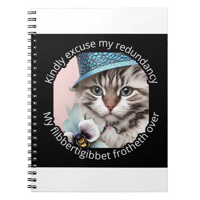 Italian Luxury Cat: Ombre Notebook (Front)