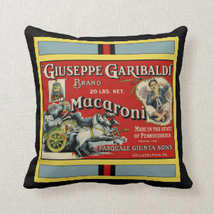 Italian Macaroni Label Cushion