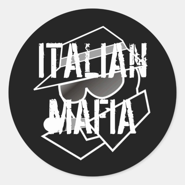 Italian Mafia Classic Round Sticker (Front)